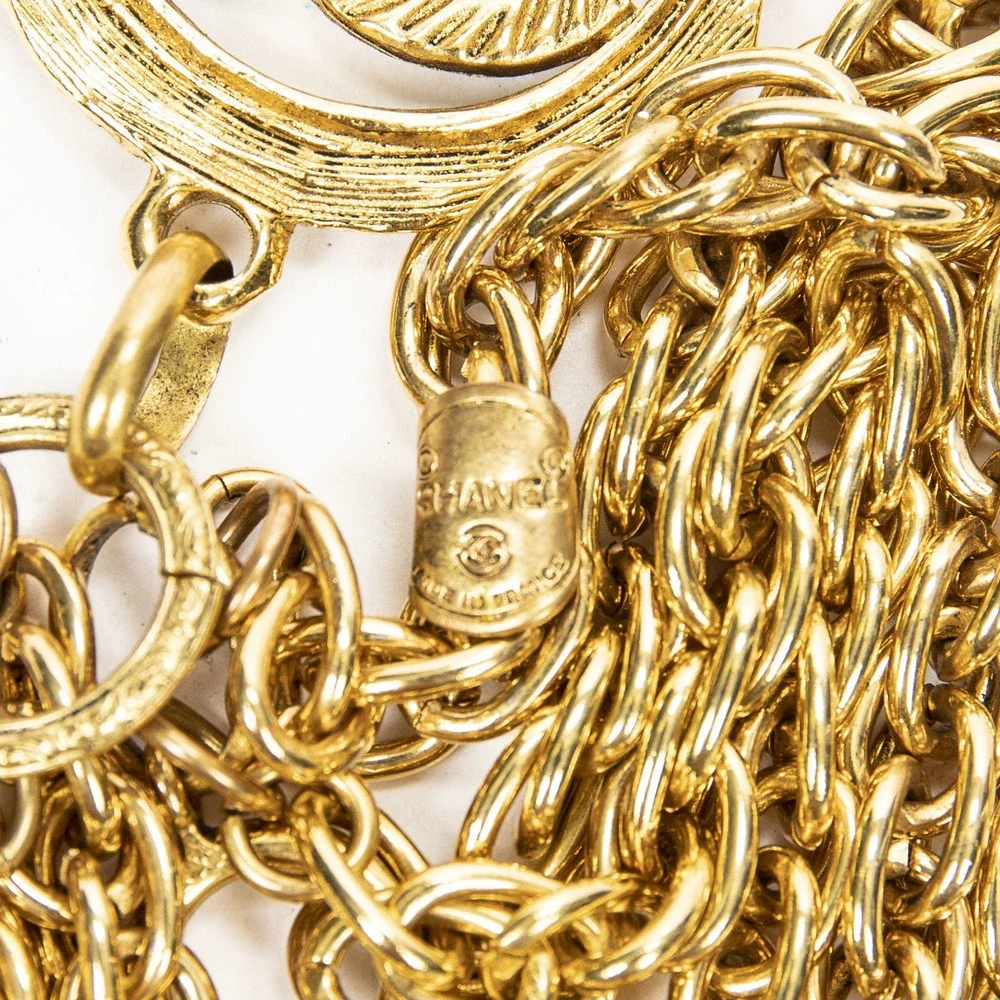 Chanel CC Medallion Pendant Choker Necklace Vintage Lagerfeld